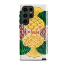 Graphic Bloom Taguchi Tomoki Floral Samsung Case, Galaxy S23 Ultra / Gloss, White Smartphone Case Colorful Symmetrical Pineapple Like Design