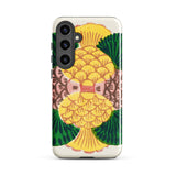 Graphic Bloom - Taguchi Tomoki Floral Samsung Case, Galaxy S24 Plus / Gloss, Smartphone Case Vibrant Symmetrical Pineapple-like Pattern