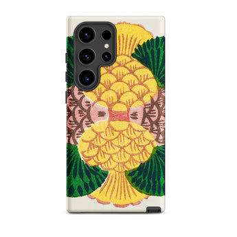 Graphic Bloom - Taguchi Tomoki Floral Samsung Case, Galaxy S24 Ultra / Matte, Samsung Galaxy S23 Ultra Phone Case Yellow Green