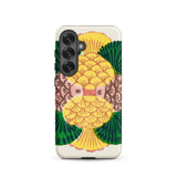 Graphic Bloom - Taguchi Tomoki Floral Samsung Case, Galaxy S25 / Matte, Smartphone Decorative Pineapple-patterned Case