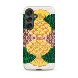 Graphic Bloom - Taguchi Tomoki Floral Samsung Case, Galaxy S25 Plus / Matte, Smartphone Case Vibrant Symmetrical Pineapple-like Design