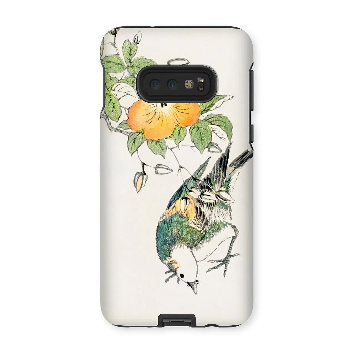 Gray Starling By Numata Kashu - Japanese Bird Painting Phone Case - Samsung Galaxy S10e / Matte - Mobile Phone Cases