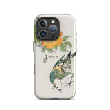 Gray Starling - Numata Kashu Kacho-e Iphone Case, 16 Pro / Matte, Bird Flower Phone Case