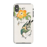 Gray Starling - Numata Kashu Kacho-e Iphone Case, Xs Max / Matte, Phone Case Delicate Floral Bird Design Watercolor Style