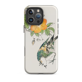 Gray Starling - Numata Kashu Kacho-e Phone Case Iphone 16 Pro Max / Matte Floral Bird Iphone Case Numata Kashu, Gray Starling, Floral-avian
