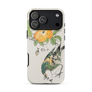Gray Starling - Numata Kashu Kacho-e Phone Case Iphone 17 Pro Max / Matte Beige Phone Case Bird Flower Design Made Plastic Numata Kashu,