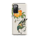 Gray Starling Numata Kashu Kacho e Samsung Case, Galaxy S20 Fe / Matte, White Phone Case Orange Flower Green Bird Design