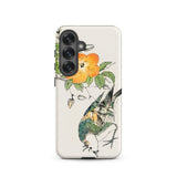 Gray Starling - Numata Kashu Kacho-e Samsung Case, Galaxy S25 / Matte, Phone Case Vibrant Floral Bird Design