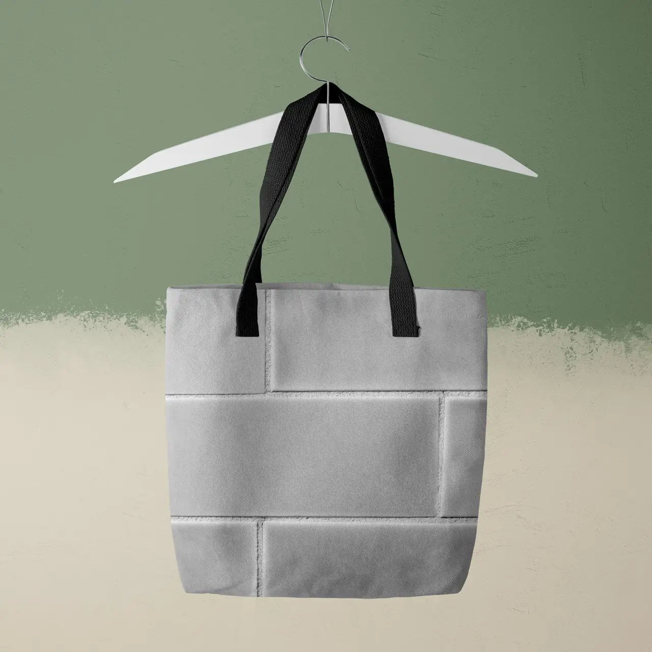 Emerald City - Black and White Brick Tote Handles Bags