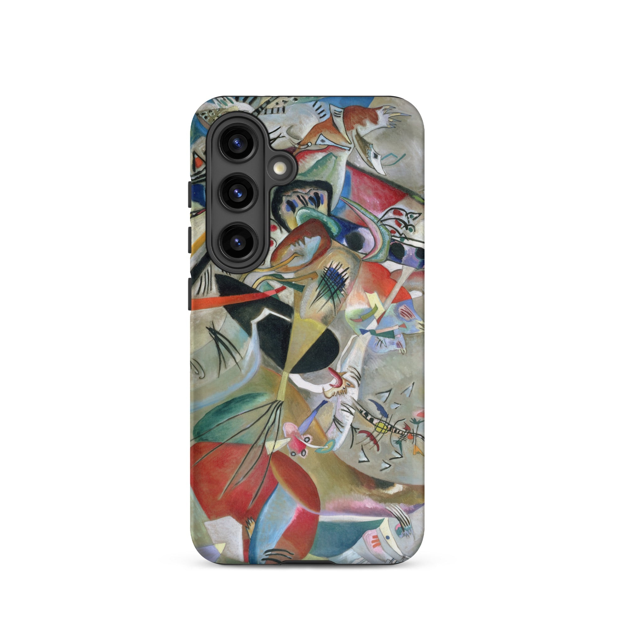 In the Gray Wassily Kandinsky Samsung Case, Galaxy S24 / Matte, Smartphone Case Abstract Art Design