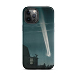The Great Comet of 1881 - E. L. Trouvelot Phone Case Iphone 12 Pro Max / Matte Dark Green Phone Case Printed Illustration Bright Meteor