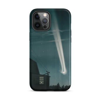 The Great Comet of 1881 - E. L. Trouvelot Phone Case Iphone 12 Pro Max / Matte Dark Green Phone Case Printed Illustration Bright Meteor