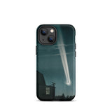 The Great Comet of 1881 - E. L. Trouvelot Phone Case Iphone 13 Mini / Matte Dark Green Phone Case Stylized Illustration Bright Comet