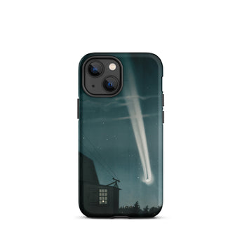The Great Comet of 1881 - E. L. Trouvelot Phone Case Iphone 13 Mini / Matte Dark Green Phone Case Stylized Illustration Bright Comet