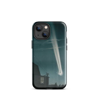 The Great Comet of 1881 - E. L. Trouvelot Phone Case Iphone 13 Mini / Gloss Dark Green Phone Case Stylized Illustration Bright Comet