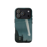 The Great Comet of 1881 - E. L. Trouvelot Phone Case Iphone 17 Pro / Matte Sleek Black Phone Case Moody Teal-toned Illustration Bright