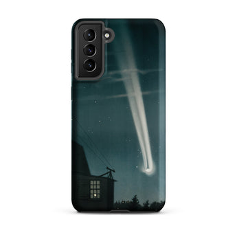 The Great Comet of 1881 - E. L. Trouvelot Phone Case Samsung Galaxy S21 Plus / Matte Sleek Black Phone Case Vivid Illustration Bright Comet