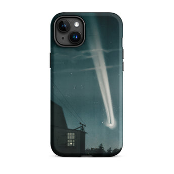 The Great Comet of 1881 - E. L. Trouvelot Phone Case Iphone 15 Plus / Matte Sleek Black Phone Case Vivid Illustration Bright Comet