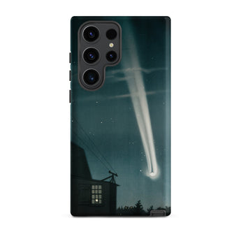 The Great Comet of 1881 - E. L. Trouvelot Phone Case Samsung Galaxy S23 Ultra / Matte Sleek Black Phone Case Vivid Illustration Bright