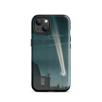 The Great Comet of 1881 - E. L. Trouvelot Phone Case Iphone 13 / Gloss Sleek Black Phone Case Vivid Illustration Bright Comet Trouvelot