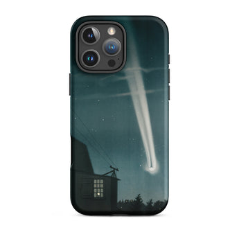 The Great Comet of 1881 - E. L. Trouvelot Phone Case Iphone 16 Pro Max / Matte Sleek Black Phone Case Vivid Illustration Bright Comet