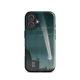 The Great Comet of 1881 - E. L. Trouvelot Phone Case Iphone 16 / Gloss Sleek Black Phone Case Vivid Illustration Bright Comet Trouvelot