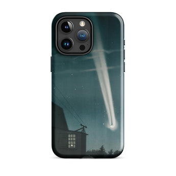 The Great Comet of 1881 - E. L. Trouvelot Phone Case Iphone 15 Pro Max / Gloss Sleek Black Phone Case Vivid Illustration Bright Meteor