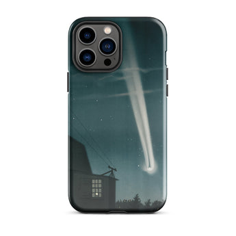 The Great Comet of 1881 - E. L. Trouvelot Phone Case Iphone 13 Pro Max / Gloss Sleek Black Phone Case Vivid Illustration Bright Meteor