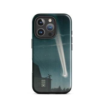 The Great Comet of 1881 - E. L. Trouvelot Phone Case Iphone 16 Pro / Gloss Sleek Black Phone Case Vivid Illustration Bright Meteor