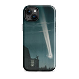 The Great Comet of 1881 - E. L. Trouvelot Phone Case Iphone 15 Plus / Gloss Sleek Black Phone Case Vivid Illustration Bright Meteor