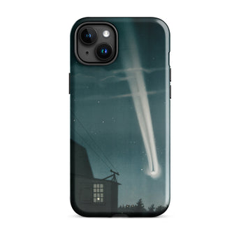 The Great Comet of 1881 - E. L. Trouvelot Phone Case Iphone 15 Plus / Gloss Sleek Black Phone Case Vivid Illustration Bright Meteor