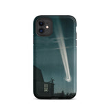 The Great Comet of 1881 - E. L. Trouvelot Phone Case Iphone 11 / Matte Sleek Black Phone Case Vivid Illustration Bright Meteor Trouvelot