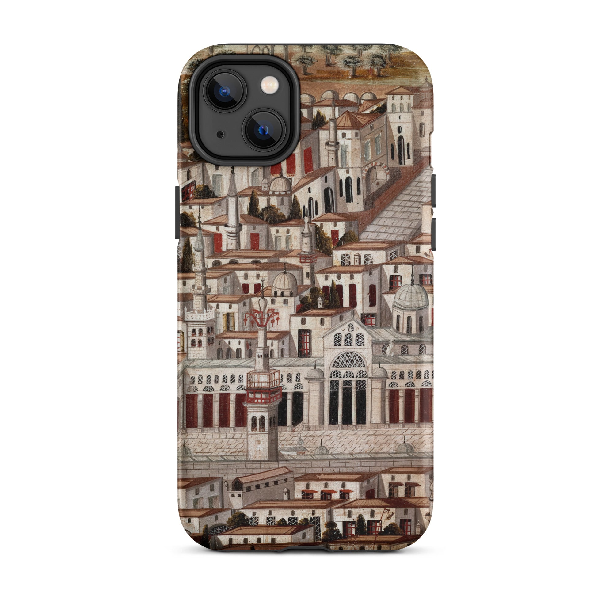 Great Mosque of Damascus Islamic School Iphone Case, 14 Plus / Matte, Iphone Case City Illustration