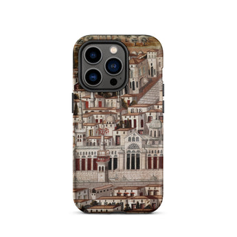 Great Mosque of Damascus - Islamic School Iphone Case, 14 Pro / Matte, Phone Case Cityscape Design