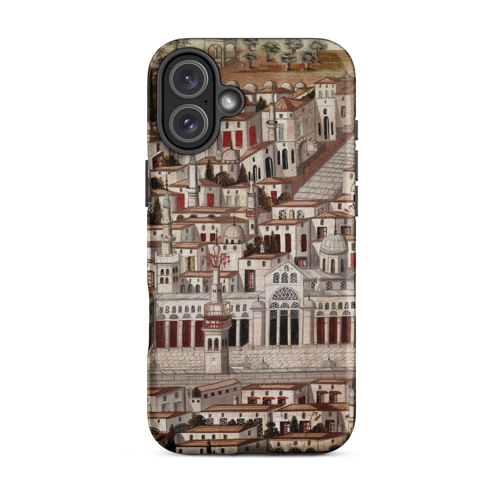 Great Mosque of Damascus Islamic School Iphone Case, 16 Plus / Matte, Phone Case Cityscape Design