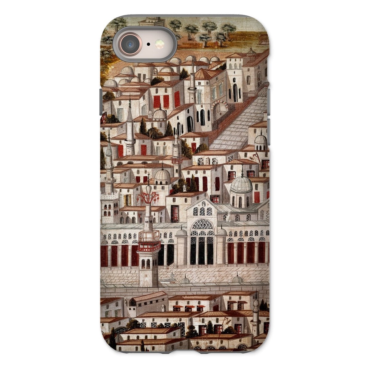 Great Mosque of Damascus Islamic School Iphone Case, 8 / Matte, Phone Case Cityscape Design