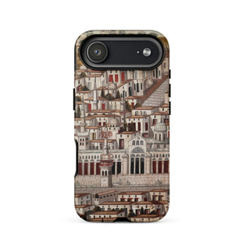 Great Mosque of Damascus - Islamic School Phone Case Iphone 17 Air / Matte Black Beige Cityscape Phone Case Intricate Architectural