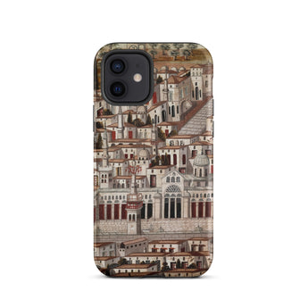 Great Mosque of Damascus - Islamic School Phone Case Iphone 12 / Matte Phone Case City Illustration Damascus Iphone Case, Ottoman Miniature