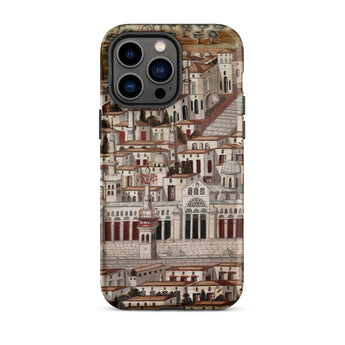 Great Mosque of Damascus - Islamic School Phone Case Iphone 14 Pro Max / Matte Cityscape-themed Phone Case Damascus Iphone Case, Ottoman