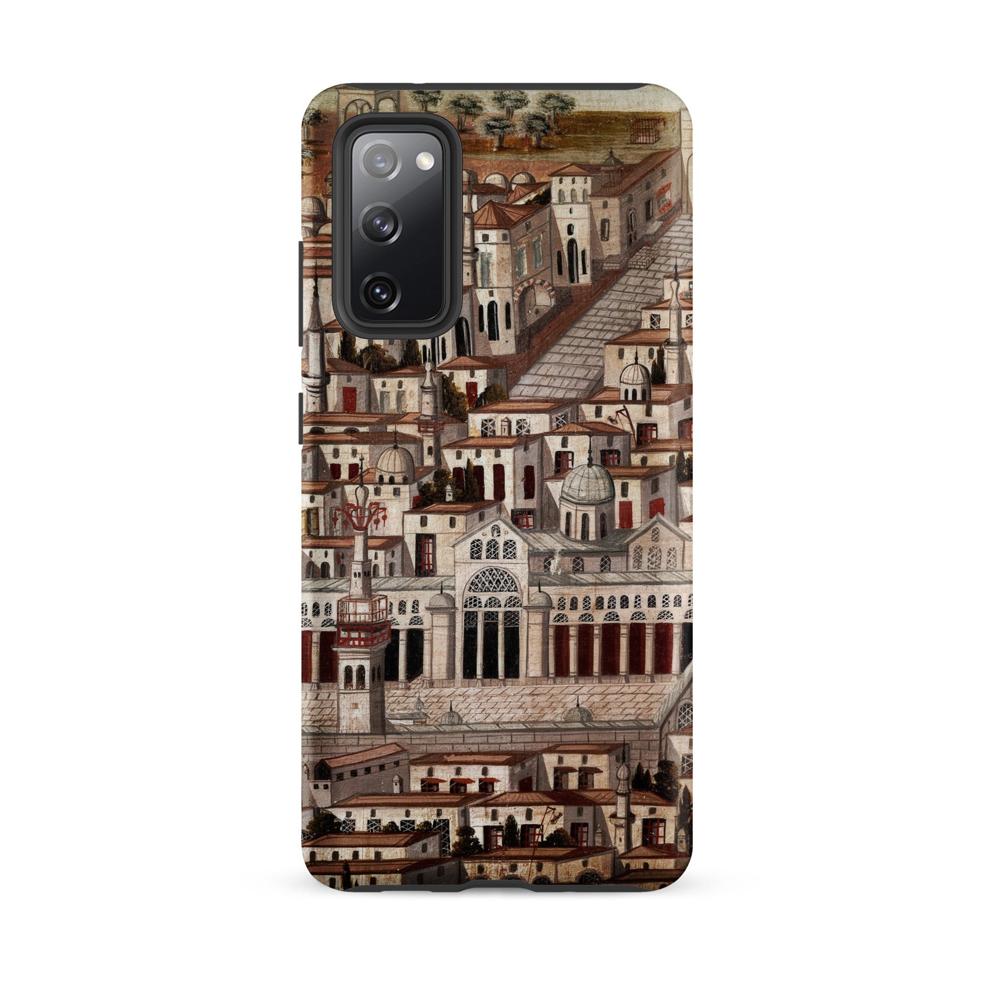 Great Mosque of Damascus Islamic School Samsung Case, Galaxy S20 Fe / Matte, Phone Case Detailed Artistic Terraced City Buildings Central