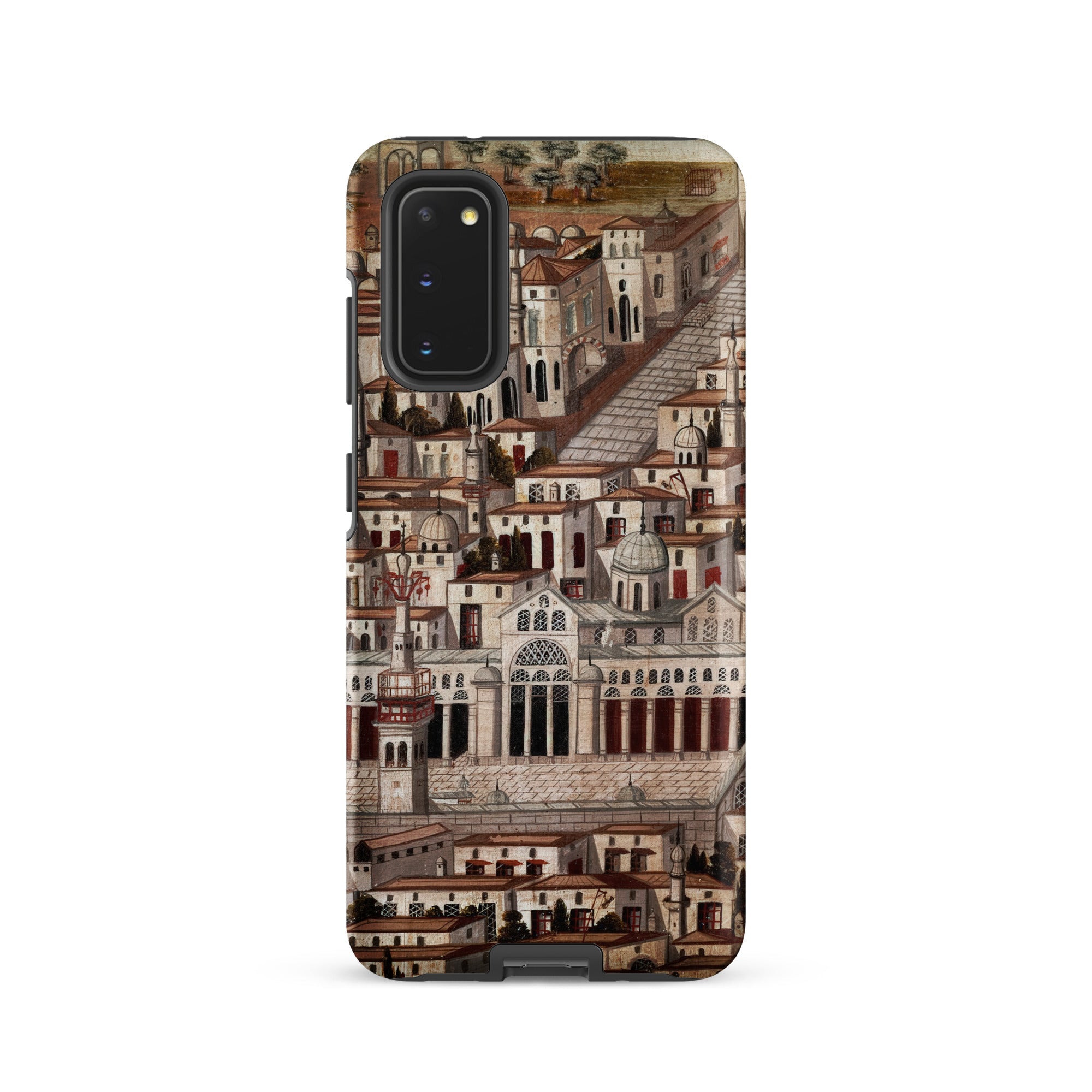 Great Mosque of Damascus Islamic School Samsung Case, Galaxy S20 / Matte, Smartphone Case Intricate Illustration Hillside Town