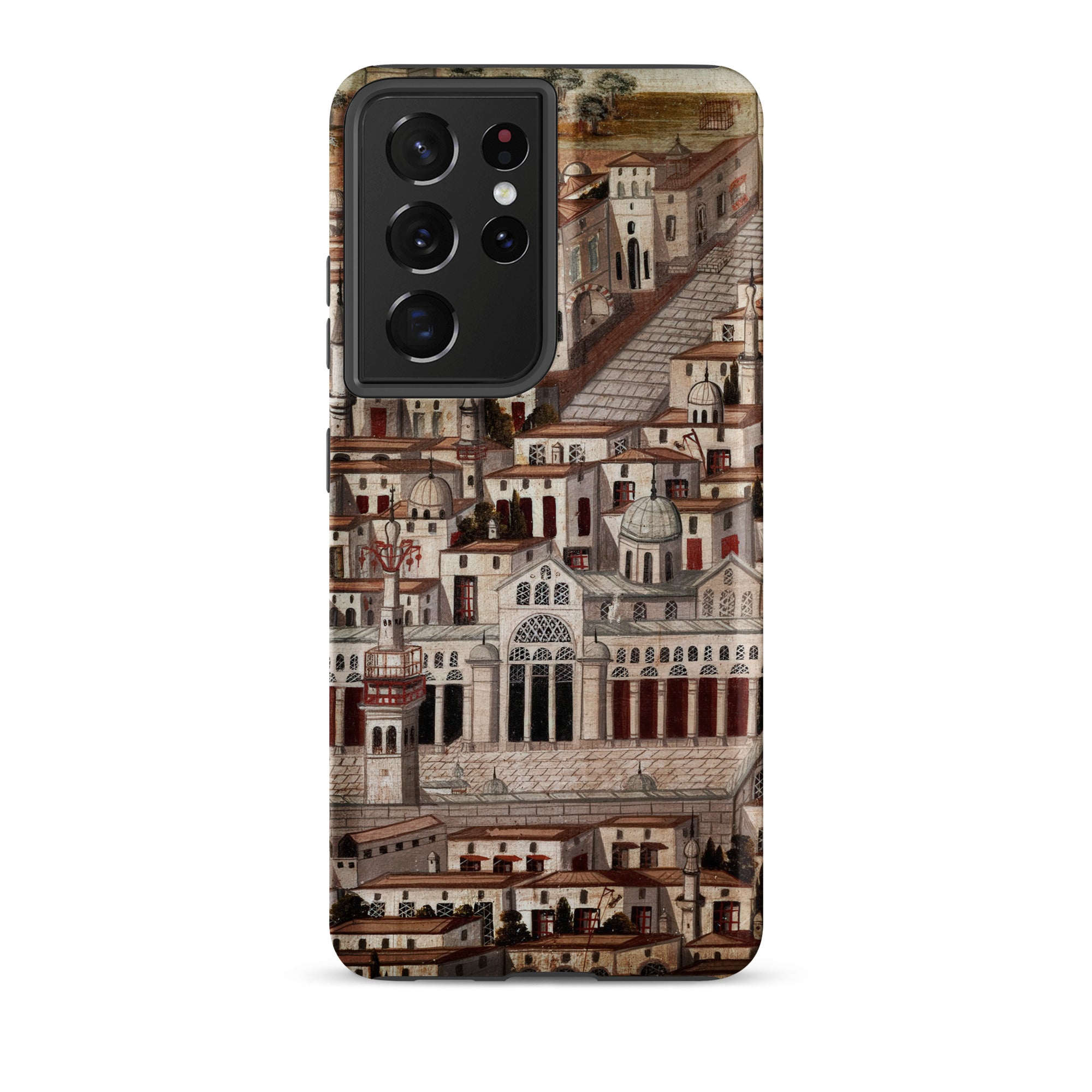 Great Mosque of Damascus Islamic School Samsung Case, Galaxy S21 Ultra / Matte, Phone Case Detailed Illustration Ancient City Numerous