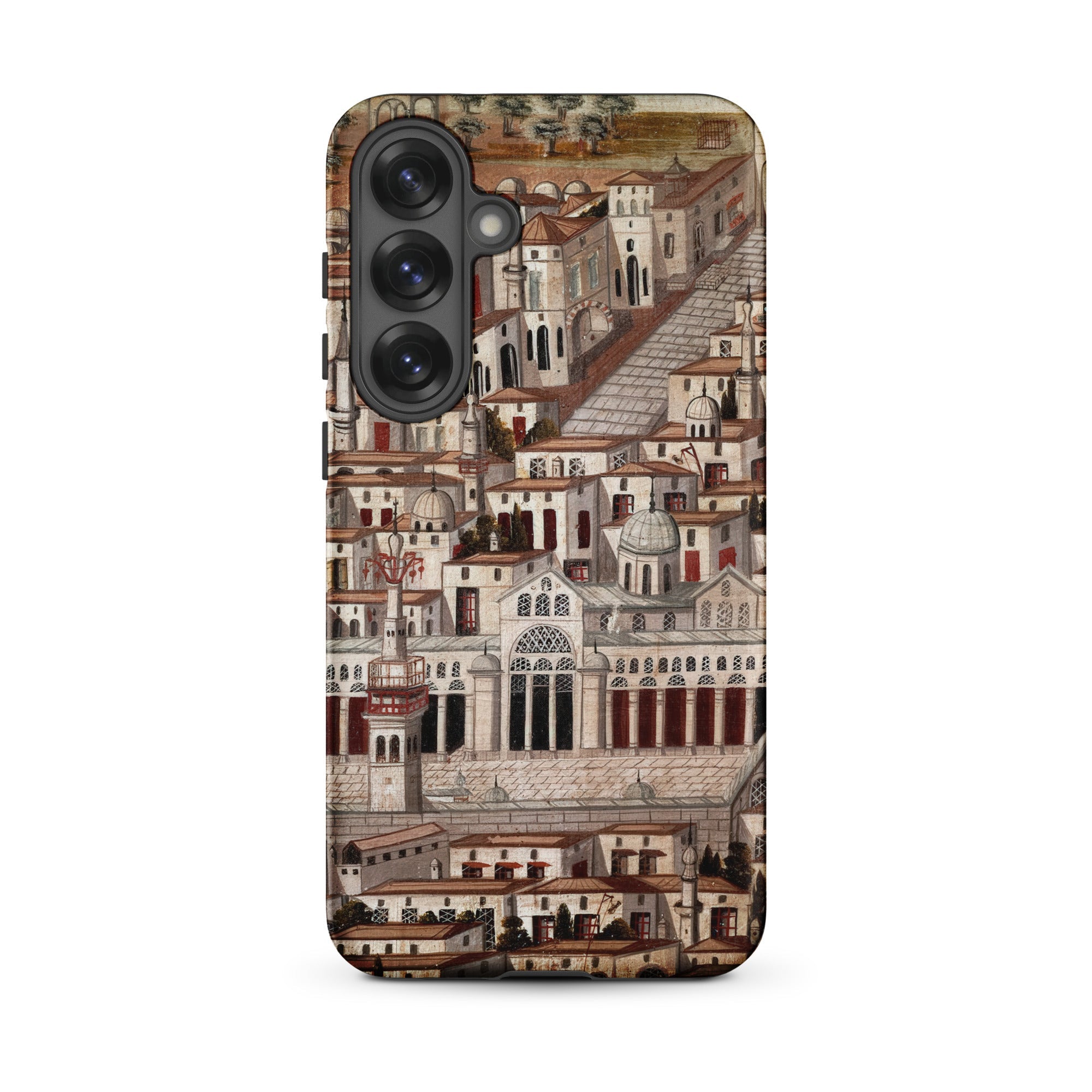 Great Mosque of Damascus Islamic School Samsung Case, Galaxy S25 Plus / Matte, Smartphone Case Intricate Historical Cityscape Design