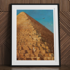 Great Pyramid of Giza Adrien Dauzats Art Print, Framed Pyramid Painting