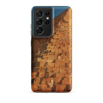 Great Pyramid of Giza - Adrien Dauzats Phone Case Samsung Galaxy S21 Ultra / Matte Phone Case Detailed Warm-toned Illustration Ancient