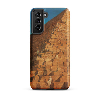 Great Pyramid of Giza - Adrien Dauzats Samsung Case, Galaxy S21 Plus / Matte, Phone Case Artistic Rendition Pyramid Blue Edge Visible
