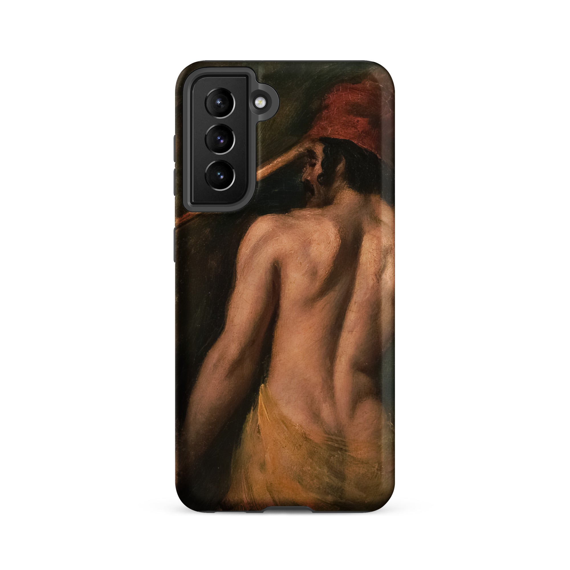 A Greek Slave William Etty Samsung Case, Galaxy S21 Fe / Matte, Black Smartphone Case Classical Painting Man’s