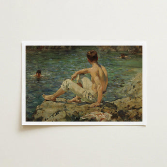 Green and Gold - Henry Scott Tuke Art Print / Canvas Transposes, Seaside, Fleeting Touch Prints