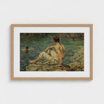 Green and Gold - Henry Scott Tuke Art Print / Canvas Transposes, Seaside, Fleeting Touch Prints