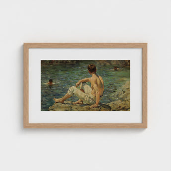 Green and Gold - Henry Scott Tuke Art Print / Canvas Transposes, Seaside, Fleeting Touch Prints